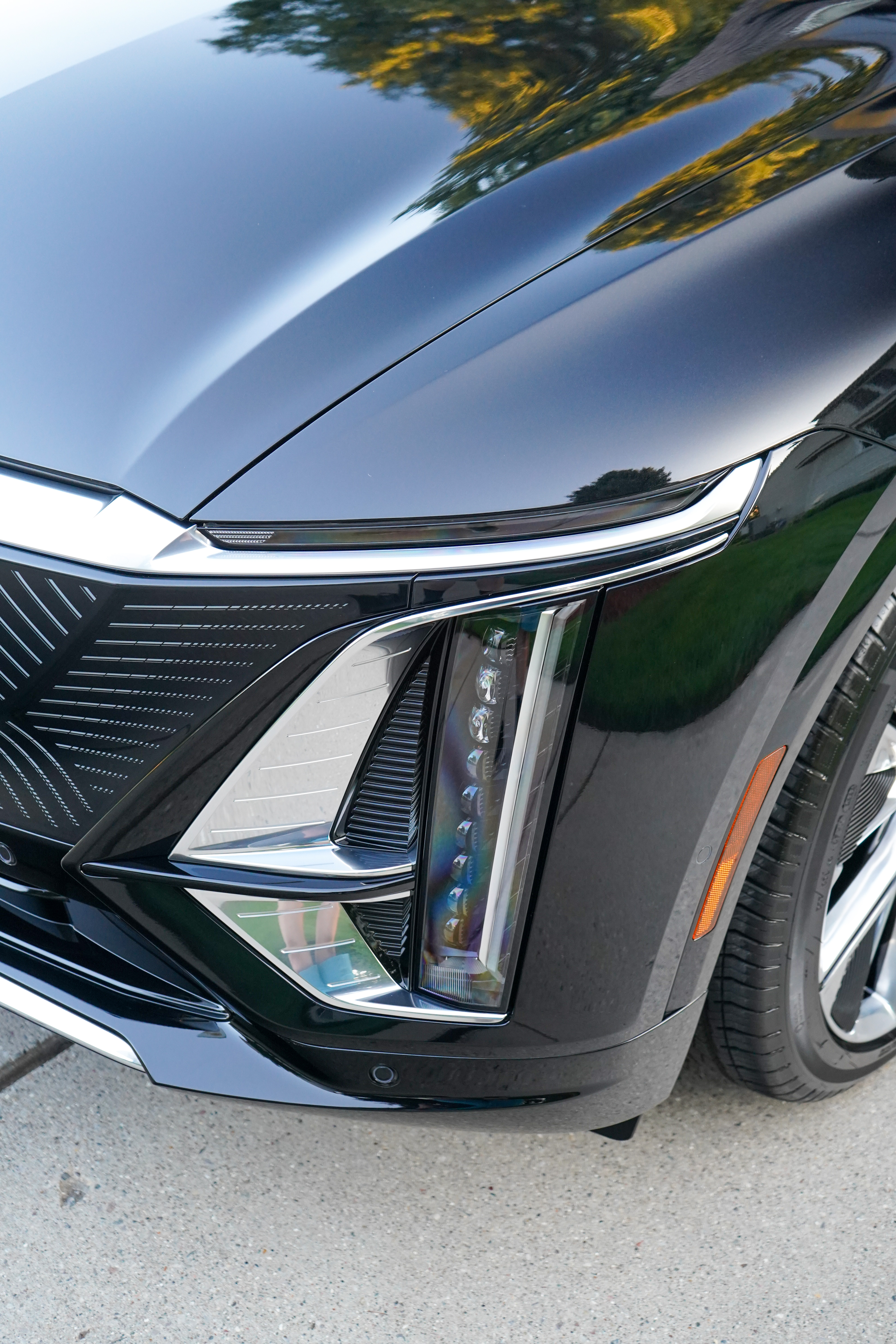 Cadillac Lyriq with System X ceramic coating, front quarter view