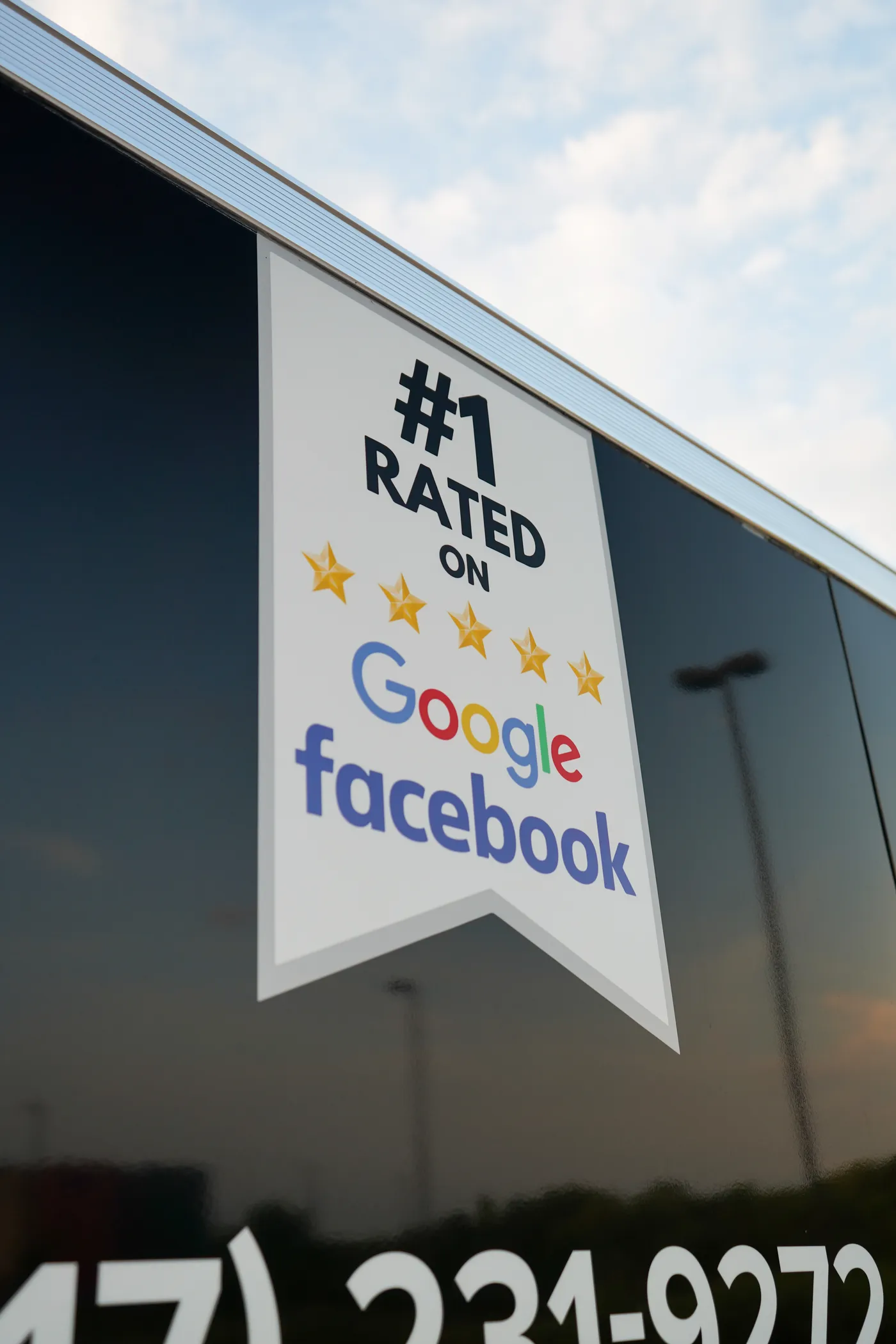 After Hours Car Detailing trailer graphic — rated #1 on Google and Facebook