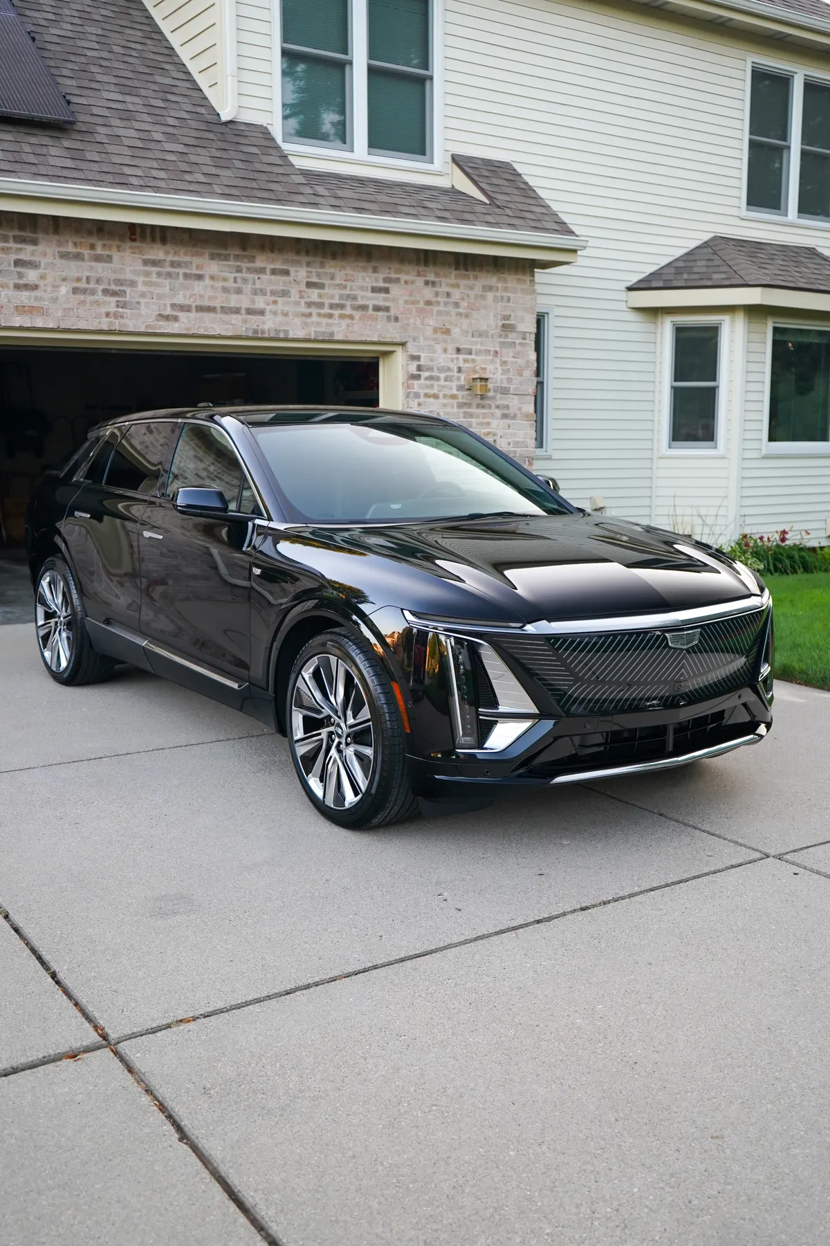 Black Cadillac Lyriq after paint correction and System X Crystal+ ceramic coating by After Hours Car Detailing