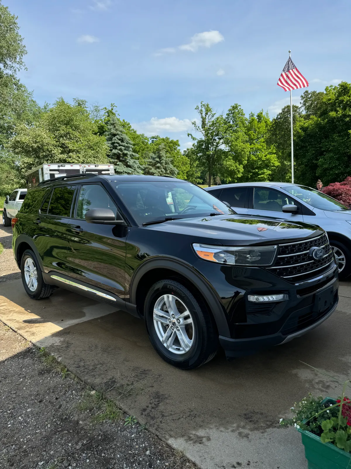 Black Ford Explorer after a full detail by After Hours Car Detailing in Mid-Michigan
