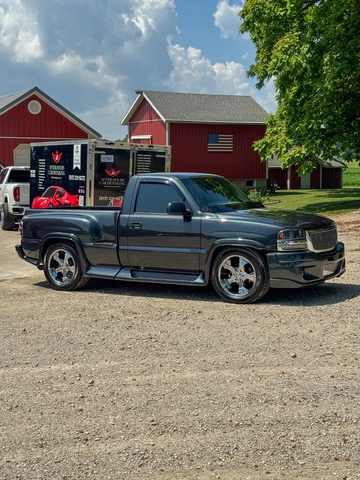 Charcoal GMC Sierra 1500 after paint correction and a System X Crystal+ ceramic coating by After Hours Car Detailing in Mid-Michigan