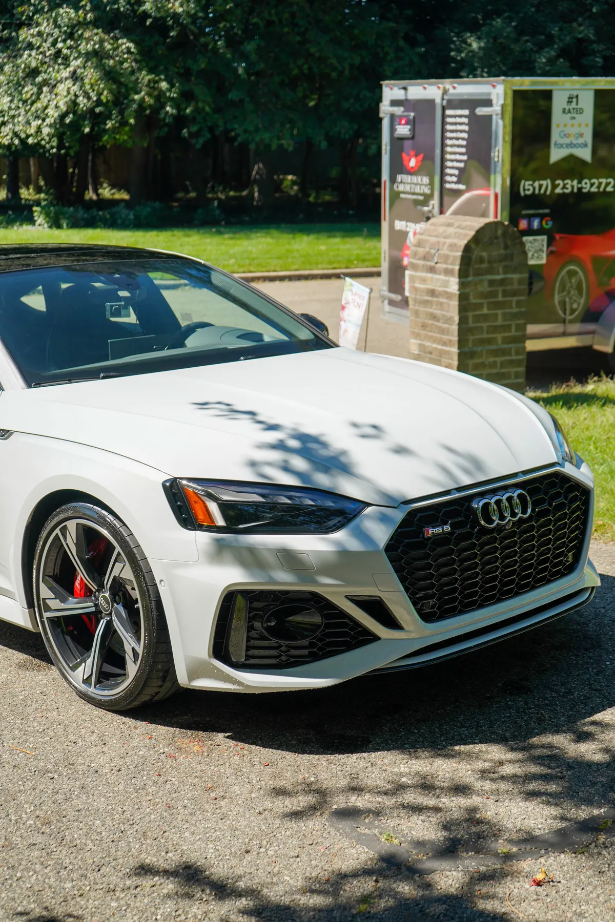 White Audi RS5 after ceramic coating